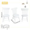 PH PandaHall 4pcs Dollhouse Furniture Chairs 1/12 Miniature Chairs Mini Wood Chair Tiny Furniture Model Chair for Wedding Christmas Dollhouse Dinning Room Home Decor Photography Props 1.5x1.6x3.3inch