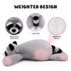 Bekrgwiy Raccoon Plush,17in Raccoon Stuffed Animal,Weighted Stuffed Animals,Raccoon Plushie Doll Toy for Kids Boys Girls,Gift for Birthday Halloween Christmas