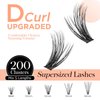 40D Mink Lash Extensions D Curl Volume Eyelashes 200PCS Cluster lashes Fluffy Mixed Lengthes from 9-16mm Eyelashes DIY false Wispy Eyelashes By Anforlin
