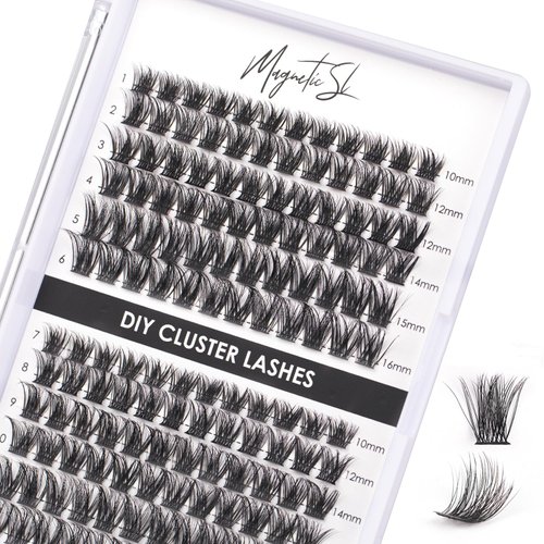 Lash Clusters 144 Pcs Individual Lashes Clusters Eyelash Extensions False Eyelashes DIY Wispy Flu...