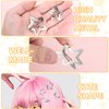 20 PCS Star Hair Clips, Mabor Silver Star Clips Hair Accessories Cute Snap Metal Barrettes Hair Clips Snap Star Hair Accessories for Women Y2K Accessories Silver Metal Hair Clips