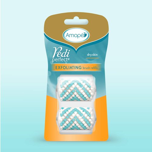 Amope Amope Pedi Perfect Electronic Foot File exfoliating Brush Refills (2 Refills), for The Perfect Pedic, 8 Count