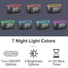 HOUSBAY Glow Small Alarm Clock Radio for Bedrooms with 7 Color Night Light, Dual Alarm, Dimmer, USB Charger, Battery Backup, Nap Timer, FM Radio with Auto-Off Timer for Bedside