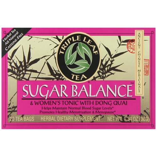 Triple Leaf Tea, Sugar Balance, 20 Tea Bags (Pack of 6)
