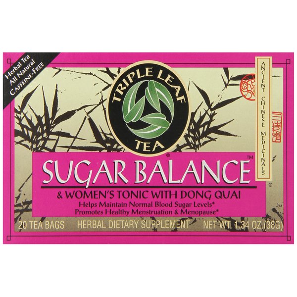 Triple Leaf Tea, Sugar Balance, 20 Tea Bags (Pack of 6)