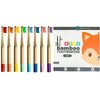 EcoFrenzy - Kids Bamboo Toothbrush - Child Size Soft BPA Free Color Safe Bristles (8 Pack)