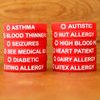 SayitBands 2 Pack of Heart Patient Medical Alert Wristband Bracelets in Red with White Text
