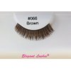 Elegant Lashes #066 Brown Short Natural Thick False Eyelashes (100% Natural Human Hair)