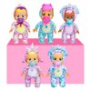 Cry Babies Tiny Cuddles Dinos Tilo - 9" Baby Dolls, Cries Real Tears, Dinosaur Metallic Themed Pajamas