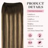 MAXITA Weft Hair Extensions Human Hair Chocolate Brown Mixed Caramel Blonde Balayage 16 Inch Hair Extensions Weft Invisible Double Weft Sew in Hair Extensions 100g Per Bundle