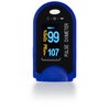 AccuMed Fingertip Pulse Oximeter, Sp02 Finger Blood Pulse Oxygen Monitor, w/Carrying case, Lanyard Silicon Case & Battery CMS-50D (Blue)