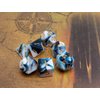 D&D Dice Set Teal White Dice for Dungeon and Dragons DND 7-Die RPG Dice D20 D12 D% D10 D8 D6 D4