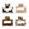 Jiamusi 4PCS Acetate Hair Clip, Nonslip Claw Hair Clips for Women Girls, Tiny Hair Claw Clips for Thin, Medium Thick Hair