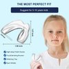 Kids Mouth Guard for Teeth Grinding, Pack of 4 Bite Guards + Dental Guard Case, Eliminate Clenching Bruxism, Teeth Whitening Tray & Sports, Child Moldable Bite Guards(5-10 Years Old Kids)