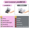 Individual Lashes 72 Cluster Lashes Mixed Tray Volume Eyelash Clusters DIY Lash Extension Kit Soft Lash Clusters Fluffy Mink Cluster Eyelash Extensions (03-0.07C, 9-16mm)