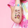 Tatodays 16 x Unicorn temporary tattoos sheets for girls age 7-8 unicorns hearts rainbows stars fake transfer stick on tumblers