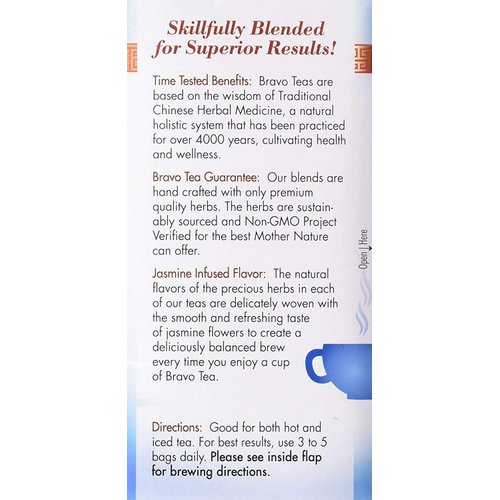 Bravo Tea, Sugar Level (Blood Sugar) Herbal Tea, Caffeine Free, 20 Tea Bags (Three Pack)