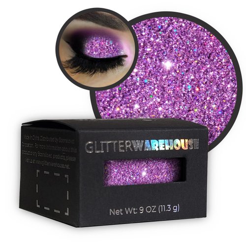 Love Lust GlitterWarehouse Lavender Holographic Loose Glitter Powder Great for Eyeshadow/Eye Shadow, Makeup, Body Tattoo, Nail Art and More!