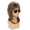 Sallcks Mens Mullet Wigs Brown Curly 70s 80s Retro Cosplay Costume Wig Rocker Disco Fancy Show Wigs - Light Brown