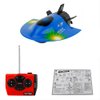 GoolRC Mini RC Submarine Boat, Remote Control Waterproof Diving Toy for Kids (Blue)