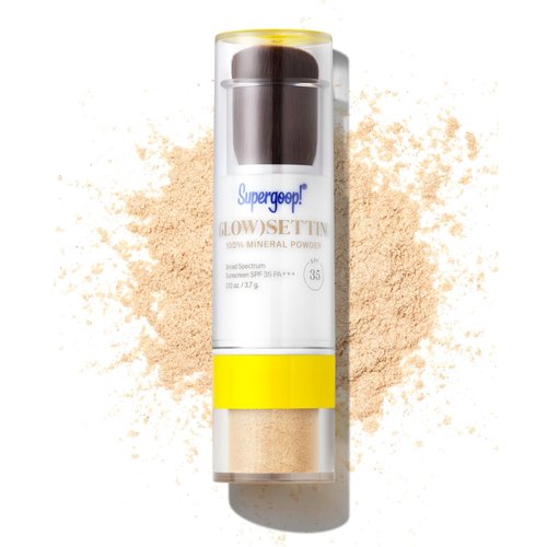Supergoop! (Glow)setting Powder 100% Mineral SPF 35 Setting Powder Sunscreen, Translucent - 0.13 oz - Makeup Setting Powder + Broad Spectrum SPF 35 PA+++ Sunscreen
