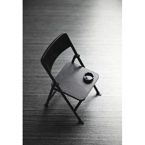 1/6 Scale Black Foldable Chair for 12" Action Figure Accessories Dollhouse Decoration Miniature Furniture