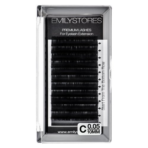 EMILYSTORES Lash Extensions 0.05mm Thickness C Curl 10mm Length Volume Eyelashes For Eyelash Exte...