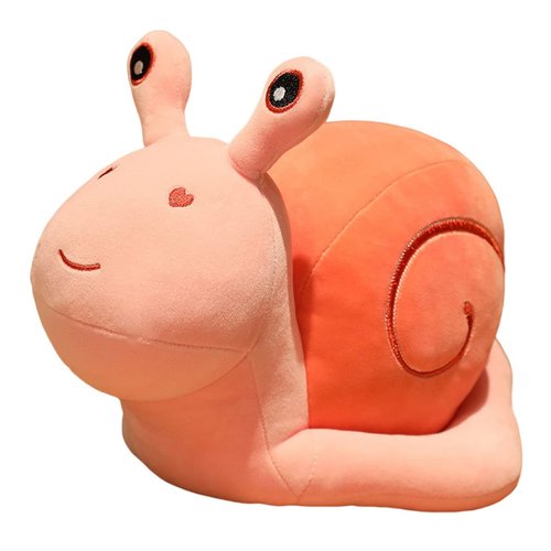 SEENEEY Cute Cartoon Snail Doll Plush Toy Children's Birthday Gift Big Snail Pillow Doll，Plush Pillow. (Pink,30cm=11.8 inch)