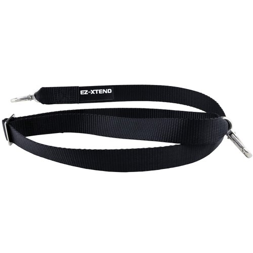 EZ-Xtend Premium Pontoon Boat Accessories Adjustable Bimini Top Strap with Double Snap Hook Stainless Steel Boat Bimini Top Hardware, Pontoon Canopy Replacement Straps (Package of 1, Black 24")