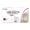 VIVACE Natural Long Stiletto 500pcs Artificial Fake Gel Nail Tips,10 Sizes 28510 For Nail Salon