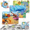 Puzzles for Kids Ages 3-5, 24 Piece Colorful Wooden Puzzles for Toddler Children Learning Educational Puzzles Toys for Boys and Girls (6 Puzzles)