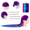 Mannequin Head with Hair, MYSWEETY 28" Mannequin Head Hair Styling Training Head Manikin Cosmetology Doll Head Synthetic Fiber Hair with Table Clamp & Braiding Kit Purple