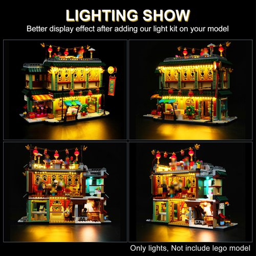 DALDED LED Lighting Kit for Lego Family Reunion Celebration, LED Light Compatible with Lego 80113 Building Block Models (Not Include Lego Set)