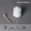 LEETOYI Honey Jar with Lid and Honey Dipper,Ceramic Honey pot,12oz (White)