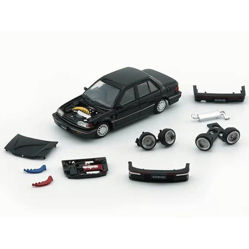 EF2 RHD (Right Hand Drive) Black with Accessories 1/64 Diecast Model Car by BM Creations 64B0404