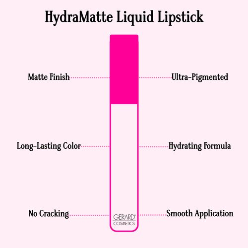 Gerard Cosmetics HydraMatte Liquid Lipstick Plum Crazy | Plum Lipstick with Matte Finish | Long Lasting and Non-Drying | Super Pigmented Fully Opaque Lip Color