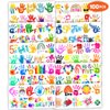 Hi Five Temporary Tattoos Five 5th Birthday Party Decorations Favors Supplies Themed Cute Stickers 10 Sheets 100 PCS Gifts for Baby Girls Boys Class School Carnival