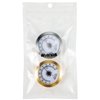 2 Pieces Hygrometer Analog Hygrometer Mechanical Round Hygrometer Humidity Gauge for Cabinet Cans, 2 Inch (Silver, Gold)