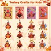 Thanksgiving Stickers for Kids, 24PCS Make a Turkey Face Stickers Thanksgiving Turkey Games Fall Thanksgiving Party Supplies Party Favors Thanksgiving Kids Crafts Gifts for Toddlers Boys Girls