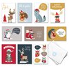 Holiday Greeting Cards with Envelopes and Stickers - Pack of 50 Merry Christmas Notes – 10 Unique Woodland Animals designs, Thick Cardstock, 4X6 Inch in a Sturdy Box, Blank Inside' (Mix)