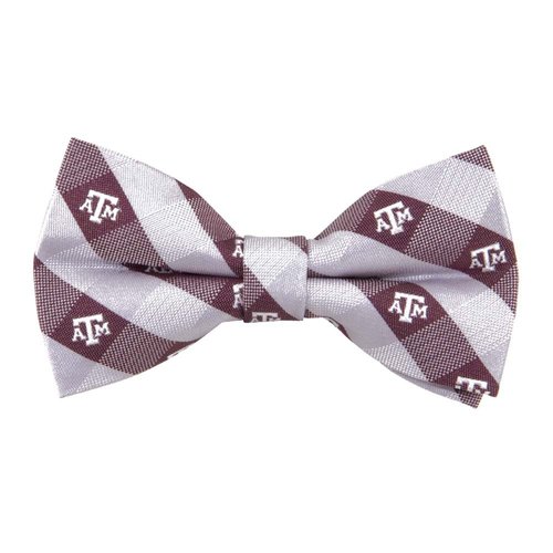 Eagles Wings Texas Checked Logo Bow Tie - A&M College Team Logo