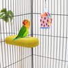 Wontee Bird Calcium Grinding Chewing Toys Bird Perch Stand for Cockatiels Conures Quaker Senegal Parrot, 2 Packs