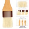 Pastry Brush-Basting Brush for Cooking,2 Pc Boar Bristles Food Brush for BBQ,Beech Wooden Handle Butter Brush for Baking/Spreading Marinade/Sauce/Oil/Egg/Kitchen Brushes for Cooking(1 &1 1/2 inch)