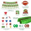 Football Theme Party Supplies - Including HAPPY BIRTHDAY Banner, Football Foil Balloons, Cake Topper, Tablecloth, Balloons for Game Day, and Football Birthday party Decorations
