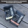 Osmo Rapid Recovery - Whey & Micellar Casein Protein Powder Blend with Carbohydrates & Caffeine, All Natural Ingredients, Enables Muscle Repair & Boosts Glycogen Restoration - Chocolate, 8 Servings