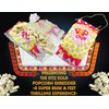 5112 Sola Popcorn Shredder - Handmade Super shreddable Bird Toy, Food Grade Popcorn Bag, Handcut sola Wood Pieces, Natural Jute Twine Hanger, Delightfully Fun for Birds to Shred and chew
