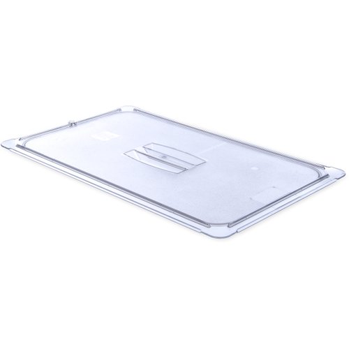 Carlisle FoodService Products Storplus Full-Size Plastic Food Pan Lid for Catering, Buffets, and Restaurants, Polycarbonate, 20.75 x 12.88 Inches, Clear