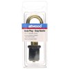 Attwood 7524A7 Snap-Handle Drain Plug, For 1-Inch-Diameter Drains, Locks in Place, Brass Handle, Rubber Plug