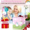 VeewyRee Unicorn Piggy Bank Girls – Cute Rainbow Kids Piggy Bank for Girls, Personalized Unbreakable Resin Coin Money Bank for Kids with Stickers for Toddlers