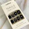 Press on Nails Short with Leopard Designs, 24Pcs Full Cover Reusable False Nails with Glue, Artificial Square Fingernails Acrylic Fake Nails for Women, Girls Stick on Nails with Charm Decorations